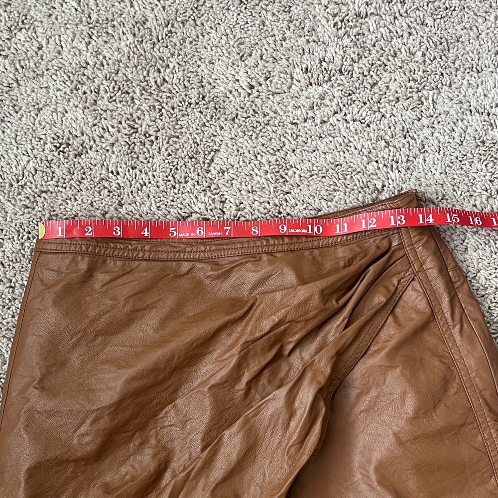 Free People Brown Faux Leather Mini Skirt - Picture 3 of 8